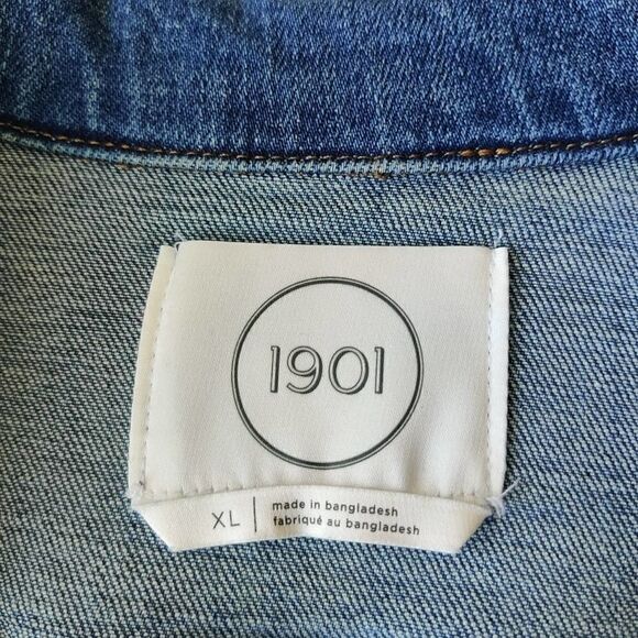 1901 button denim jacket sz XL - Picture 9 of 12